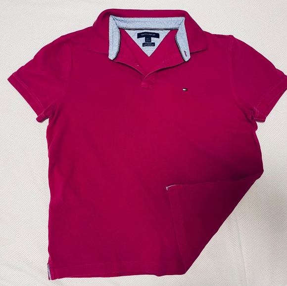 Tommy Hilfiger Custom Fit Collection Fuscia Polo Shirt - Picture 12 of 13